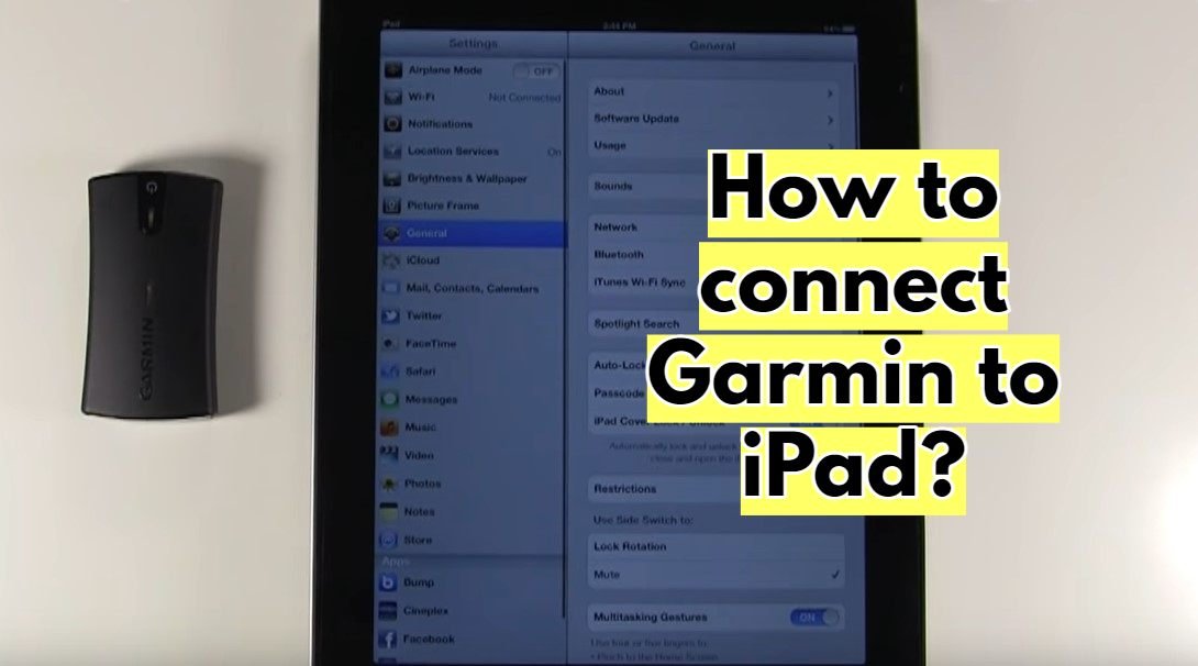 How to connect Garmin to iPad?
